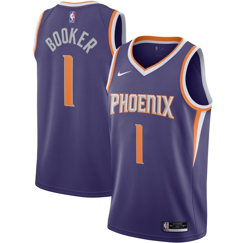 Nike Phoenix Suns Purple Jersey Booker Size L (48)